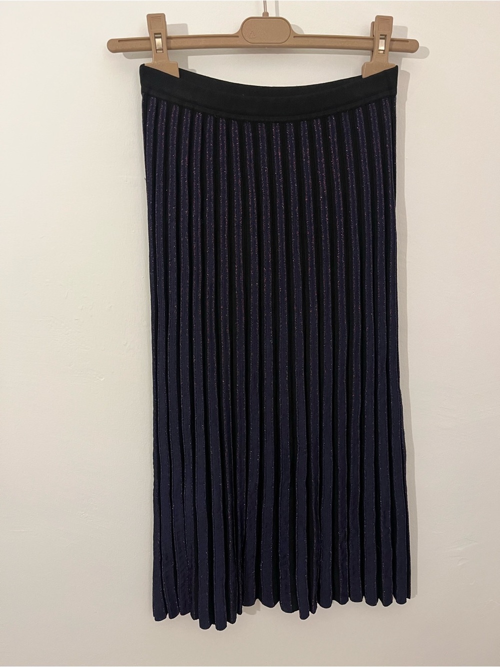 DVF sparkle pleated midi skirt